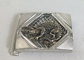 Alligator Artisan made sterling silver belt buckle - £138.46 GBP
