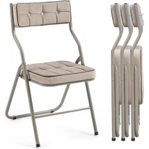 Padded Folding Chairs 4 Pack - Portable Dining Chair with Cushion - $4,317.94 MXN+