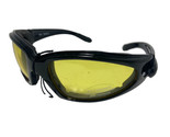 Birdz Quail Goggles Motorcycle Anti Fog Pouch Black Yellow night Vision ... - $10.53