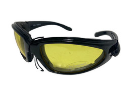 Birdz Quail Goggles Motorcycle Anti Fog Pouch Black Yellow night Vision Lens - £8.34 GBP