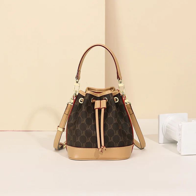 Women&#39;s Fashion Crossbody Bag New Drawstring Bucket Bag Trendy Daily Com... - £57.78 GBP