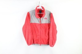 The North Face Girls Large Spell Out Fuzzy Shag Fleece Full Zip Jacket Pink - $34.60