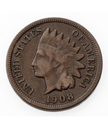 1908-S 1C Indian Cent in Very Good+ VG+ Condition, Brown Color, Strong VG - $161.56 CAD