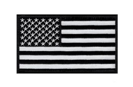 American Flag Tactical Hook Patch B/W (5&quot; Width x 3&quot; Height) by Miltacusa - £7.85 GBP