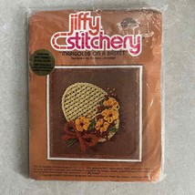 Vintage Jiffy Stitchery Marigolds on a Basket Kit #215 - £11.40 GBP