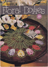 1950 Floral Doilies Crochet Patterns Coats &amp; Clark Book No 268 - £7.06 GBP