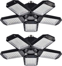 2 Pack LED Garage Lights, 120W Deformable LED Garage Ceiling Lights with... - £26.73 GBP