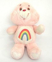 Vintage Plush Care Bear Cheer Rainbow Pink Kenner 13&quot; - £9.60 GBP