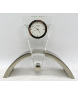 1970s Seiko QHG008S Ribbed Glass Contemporary Desk Clock  - $34.65