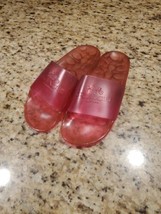 Coach Ulyssa Rubber Jelly Slide Women&#39;s Size 7.0 B Pink Sandals Shoes S3 - $48.51