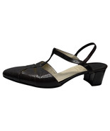 Joan David Kitten Heel Womens 8 Brown Slingback Textured 2 Inch Classic ... - $33.83 CAD