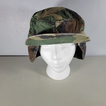 Military Camouflage Hat with Ear Flaps Size Small - $8.89