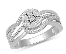 Jewelili Sterling Silver Natural White Diamond Accent Ring - $113.46