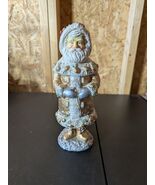 Seasonal Specialties 11.5&quot; gold and white Santa statue - $14.85
