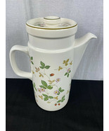 NEW WEDGWOOD WILD STRAWBERRY EARTHENWARE COFFEE POT - DISPLAYED, NEVER U... - £118.70 GBP