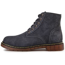 48 Men Leather Boots Fashion Grey Chelsea Boots Winter Warm Desert Boots Men Den - £66.24 GBP
