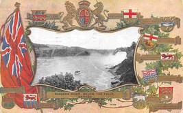 Niagara River Below the Falls Canada Provincial Flags Border 1910 postcard - £5.81 GBP