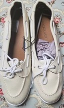 Sociology Brand ~ Womens Size 9.5 ~ Ivory  Colored ~ Lace Up Canvas ~ Fl... - $35.00