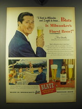 1948 Blatz Beer Ad - Don Ameche - I lived in Milwaukee and I ought to know - £14.53 GBP