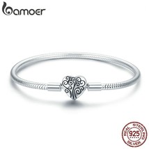 925 sterling silver spring tree of life heart shape clasp snake chain bracelet sterling thumb200