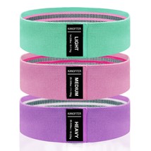 Fabric Resistance Bands For Working Out, 3 Level Non-Slip Booty Bands For Women  - £18.08 GBP