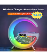 G Shaped  App Control LED Lamp Bluetooth Speaker Wireless Charger Atmosp... - $61.66 CAD