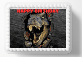 Dinosaur Dino T-Rex Birthday Edible Image Cake Topper, by ToriBellas Des... - $263.68 MXN