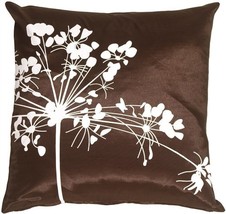 PILLOW DÉCOR Brown with White Spring Flower Throw Pillow - £18.66 GBP