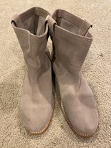 ARTURO CHIANG Blazen Khaki Suede Slouchy Bootie 7.5 M Anthropologie - $41.68