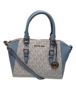 Michael Kors Ciara Large Top Zip Leather Satchel Handbag Vanilla / Pale ... - $258.07 CAD