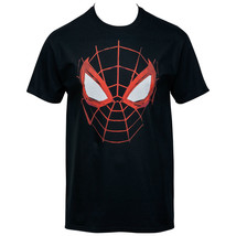 Spider-Man Miles Morales Web Face T-Shirt Black - £25.50 GBP