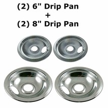 Chrome Drip Pan Set Stove Bowl reflector For Frigidaire Kenmore Tappan T... - $23.73