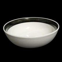 Gibson Designs BASIC LIVING III BLACK 4-Cereal Bowls 6” D  Black Band So... - £30.50 GBP