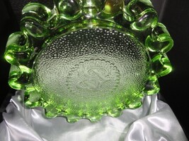 Luminoso Green Glass Ashtray Gorgeous 10" Diameter NIB image 5