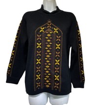 H.K.K 1949 HKK Sweater Wool Ski Embroidered Made In Turkey Womens 36 Size S - £43.01 GBP