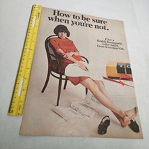 Kodak Instamatic Camera Woman in Chair with List How to Be Sure Vtg Print Ad - £7.82 GBP