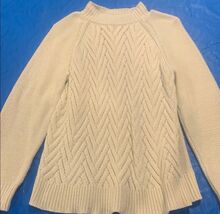 CHAPS Women's XL Ivory Cable-Knit Sweater Cowl Neck - $9.90