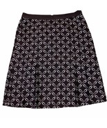 J. Crew Skirt Womens 4 Brown Silk Pleated A-Lined Belt Print Classic Pre... - $33,851.41 MXN