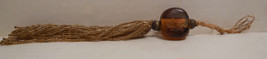 Vintage Deco AMBER Lucite Necklace with Beaded Tassel.  Needs Rework - £4.71 GBP