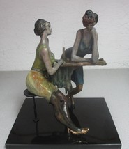 Tarkay Hand Signed Bronze Sculpture &quot;Ladies at the Bar&quot; Limited Edition - £12,412.93 GBP