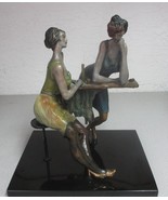 Tarkay Hand Signed Bronze Sculpture &quot;Ladies at the Bar&quot; Limited Edition - $21,664.48 CAD