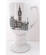 Vintage 1965 Big Ben Pedestal Coffee Cup Mug Underglaze Ironstone Kayson... - $19.79