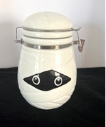 Halloween Mummy Hinged Candy Cookie Snack Jar 6.5&quot; Tall Full Moon Furnis... - $20.28 CAD
