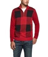 MSRP $75 Weatherproof Vintage Quarter-Zip Buffalo Plaid Sweater Size Medium - $568.87 MXN
