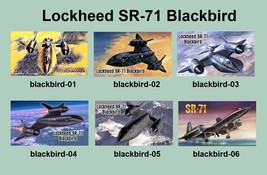 6 Different Lockheed SR-71 Blackbird Warplane Magnets - $100.00