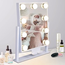 Vanity Mirror With Lights,Makeup Mirror Lights,Small Lighted Hollywood, White - £31.85 GBP