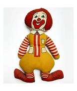 Vintage Ronald McDonald Soft Fabric Clown Doll Red Yellow Large 16&quot; Plus... - €26,47 EUR