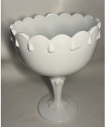 Vintage Indiana White Milk Glass  Tear Drop Compote Pedestal Candy/Plant... - $13.56 CAD