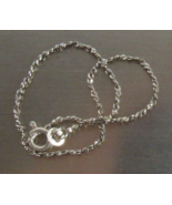 Sterling Silver Fancy S Link Twisted 7 1/8&quot; Tennis Bracelet Italy Delica... - $188.30 MXN
