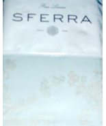 Sferra Salara Boudoir Sham Aquamarine Floral Cotton Sateen Jacquard Ital... - $39.50